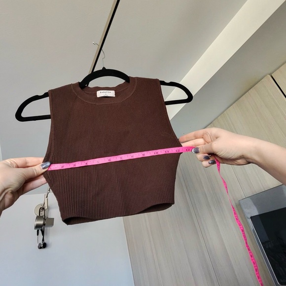 Aritzia Babaton Sculpt Knit Muscle Cropped Tank - Brown - Small - Picture 12 of 15